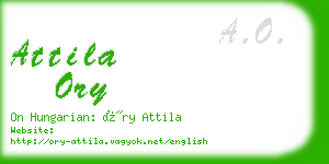 attila ory business card